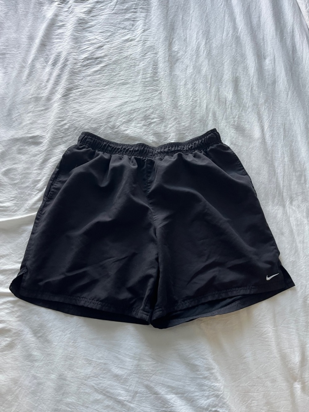 Nike Black Shorts with White Swoosh